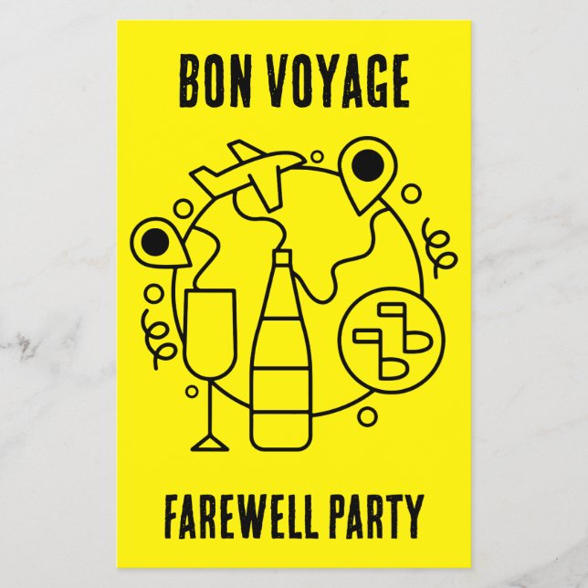 Farewell Bon Voyage Party Flyer (Front)