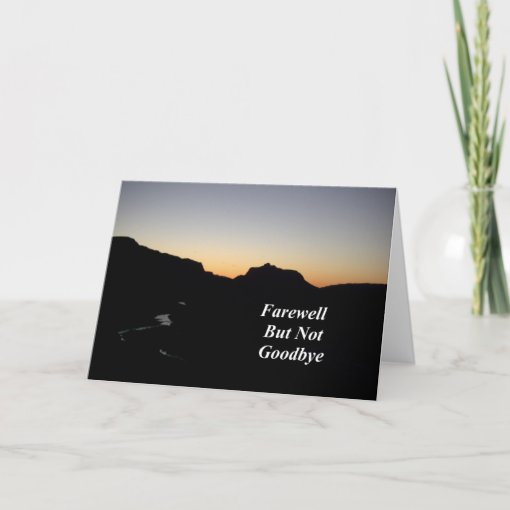 Farewell But Not Goodbye Sunset River Scene Card | Zazzle