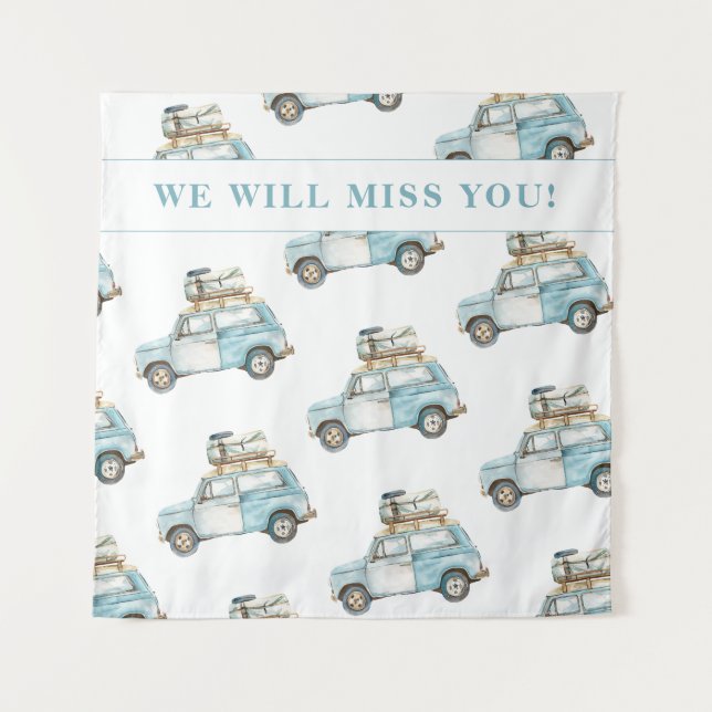 Farewell Car Going Away Party Welcome Backdrop (Front)