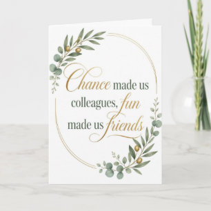 Farewell Card for Coworker and Friend