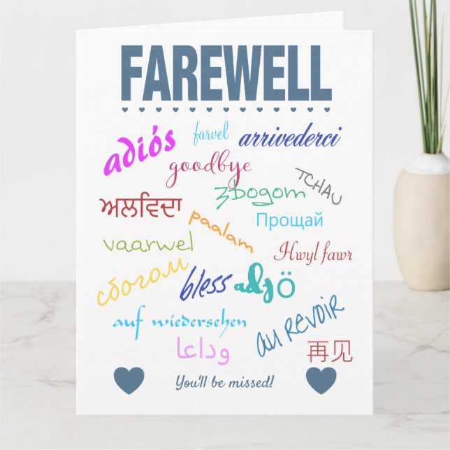 Farewell Card - You'll Be Missed (Front)