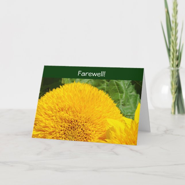 Farewell! Cards Good Bye We'll Miss You! Sunflower (Front)