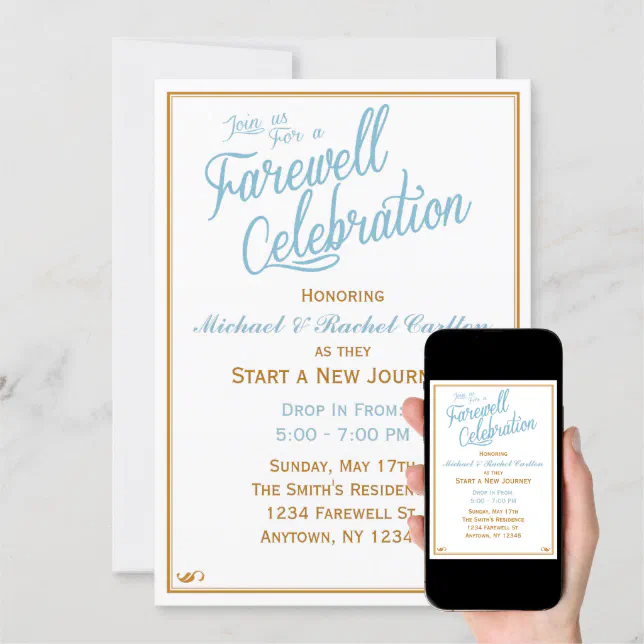 Farewell Celebration Going Away Invitation | Zazzle