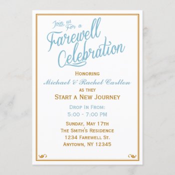 Farewell Celebration Going Away Invitation by aaronsgraphics at Zazzle