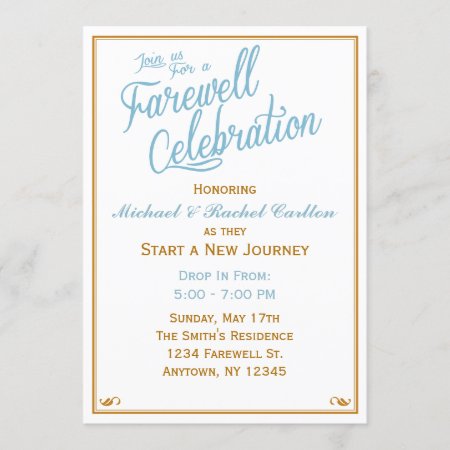Farewell Celebration Going Away Invitation