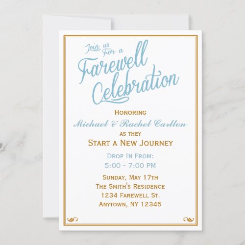 Farewell Celebration Going Away Invitation