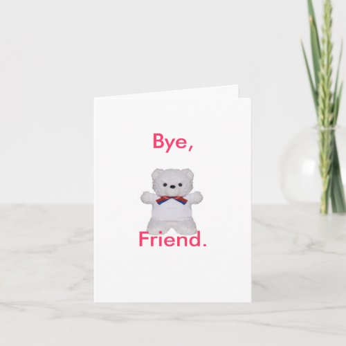 Farewell friend card