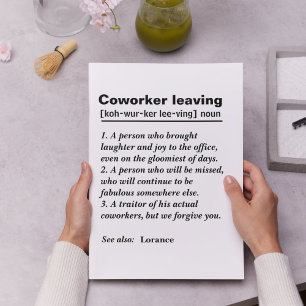 Farewell Gift for Your Departing Colleague Thank You Card
