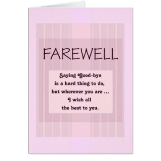 Farewell Cards | Zazzle