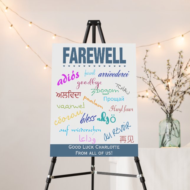 Farewell Goodbye Leaving Party Foam Board (In Situ (Stand))