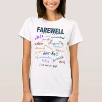 Zazzle Farewell Goodbye Leaving Retirement T-Shirt, Men's, Size: Adult S, White