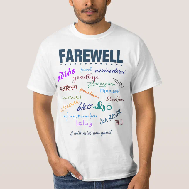Zazzle Farewell Goodbye Leaving Retirement T-Shirt, Men's, Size: Adult S, White