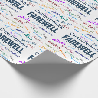 Farewell Goodbye Leaving Wrapping Paper