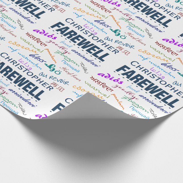 Farewell Goodbye Leaving Wrapping Paper (Corner)