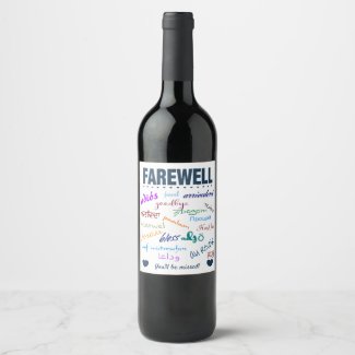 Farewell Goodbye Wine Label
