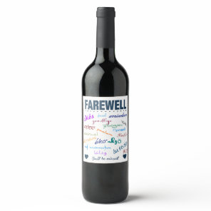Farewell Goodbye Wine Label