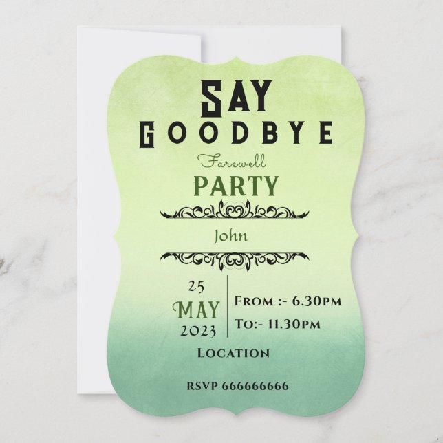 Farewell Invitation (Front)