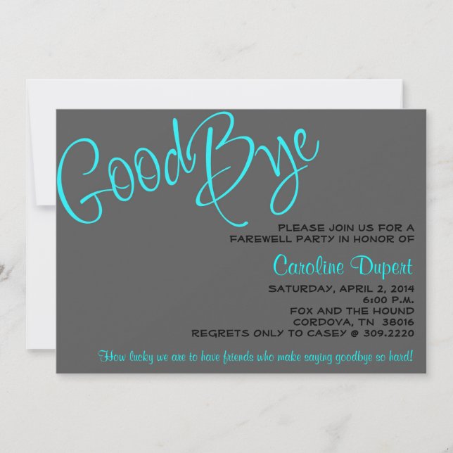 Farewell Invitation (Front)