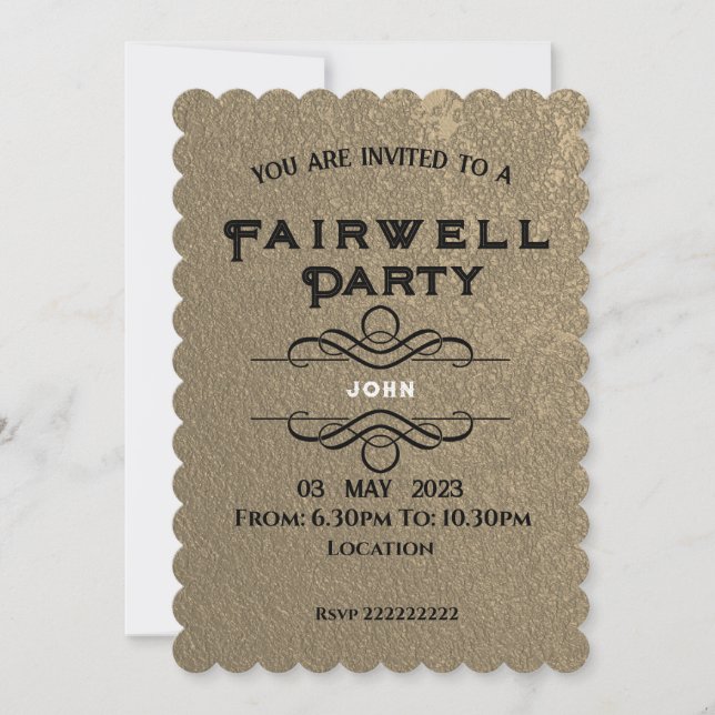 Farewell  invitation (Front)