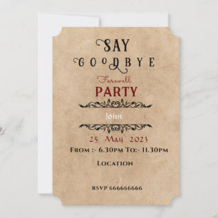Farewell Invitation