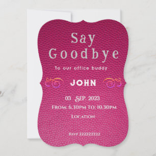 Farewell invitation