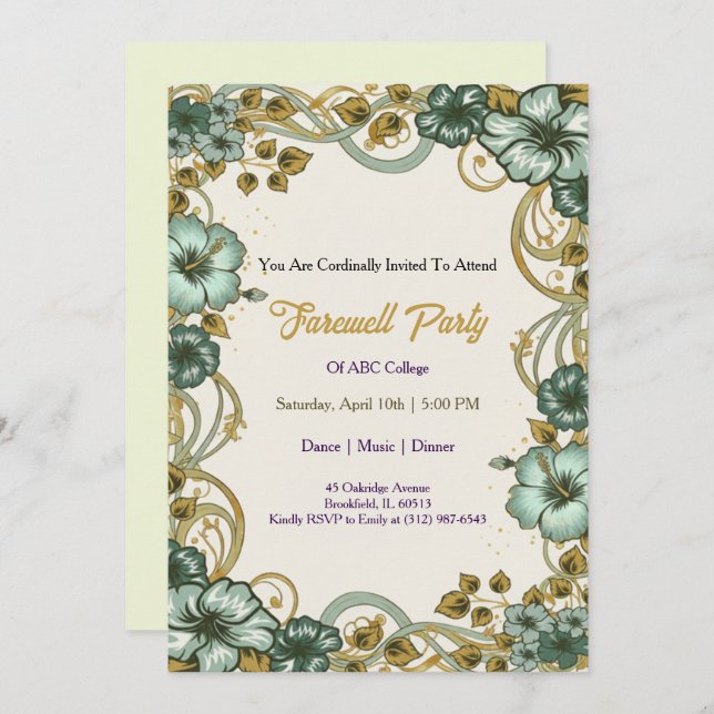 Farewell Invitation Template (Front/Back)
