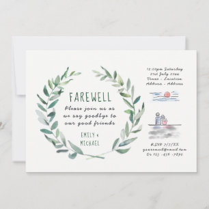 Farewell Leaving Party Invitation Kraft Rustic Art