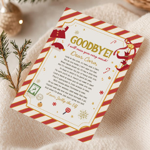 Farewell Letter from Elf Goodbye Letter Card