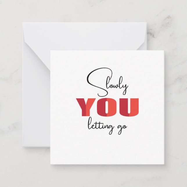 Farewell Letter Love Note Card (Front)