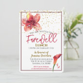 Farewell Lunch Floral Lily Invitation | Zazzle