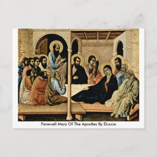 Farewell Mary Of The Apostles By Duccio Postcard