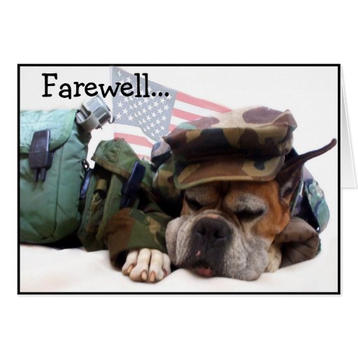 Lovely 20 Farewell Dog Card