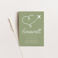 Farewell Moving Retirement Party Invite with Plane