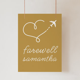 Farewell Moving Retirement Party Welcome Sign