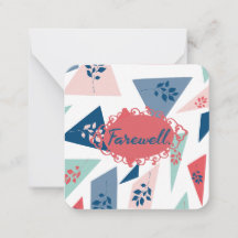 Farewell Note Card