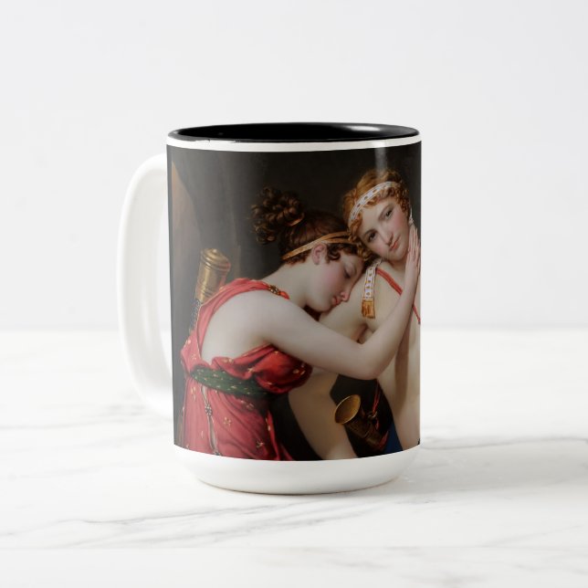 Farewell of Telemachus and Eucharis Two-Tone Coffee Mug (Front Left)
