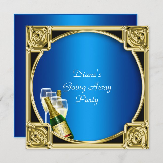 Farewell Party Invitation Card Good Bye (Front/Back)