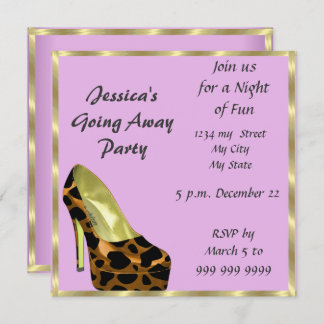 Farewell Party Invitation good bye Pink