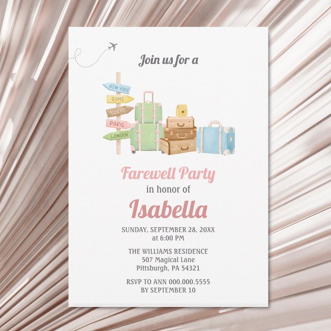 Farewell Party Travel Going Away Invitation (Creator Uploaded)