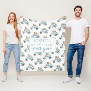 Farewell Party We Will Miss You Car Backdrop Fleece Blanket
