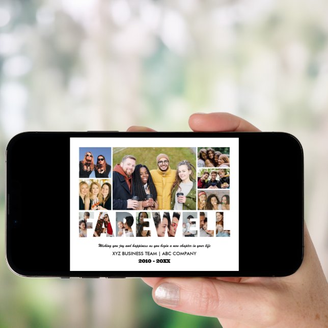 Farewell Photo Collage Retired Coworker Colleague Poster (Front Digital)