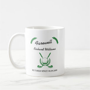 Farewell Retirement Golf Club Wreath Themed Party Coffee Mug