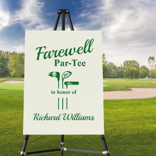 Farewell Retirement Golf Clubs Themed Par Tee Foam Board