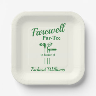 Farewell Retirement Golf Clubs Themed Par Tee Paper Plates