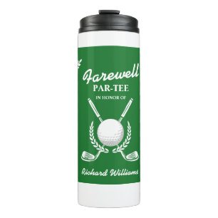 Farewell Retirement Golf Clubs Wreath Themed Party Thermal Tumbler