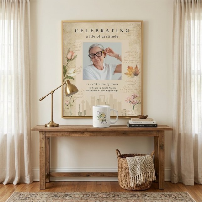 Farewell Saudi Arabia Keepsake, Gratitude Tribute  Poster (Preserve your most cherished journey with this refined, customizable "Quiet Luxury" tribute set.)