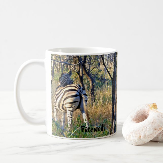 Farewell South Africa Zebra Mug (With Donut)
