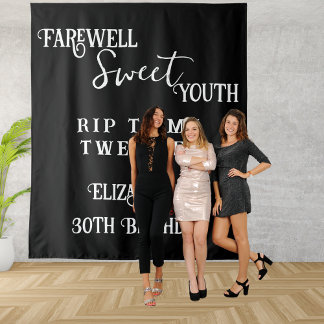 Farewell Sweet Youth RIP 20s 30th Birthday Tapestry
