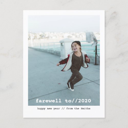 Farewell to 2020 Minimalist Photo Postcard