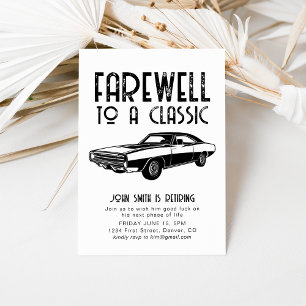 Farewell to a Classic Retirement Car Party Invite